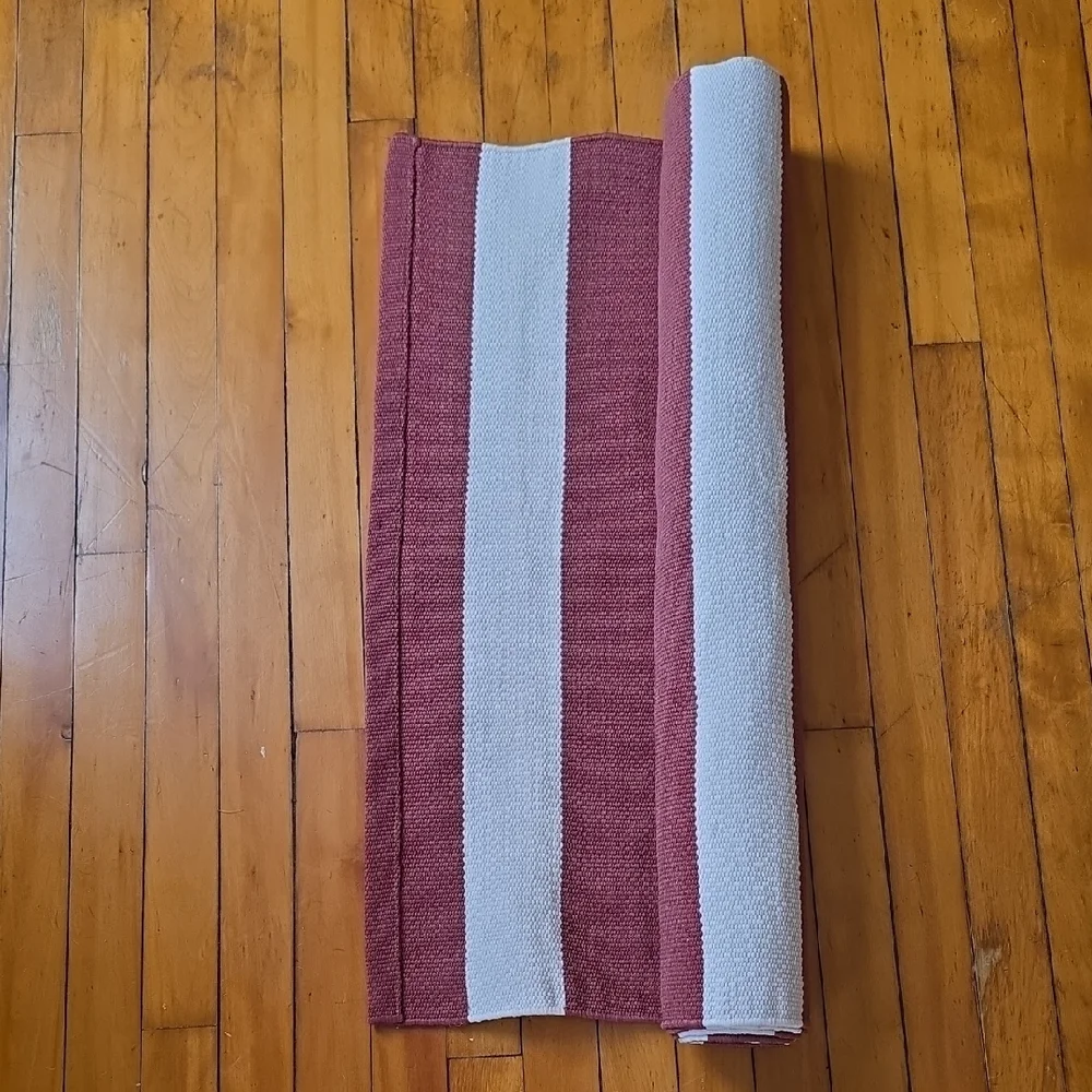 Dash & Albert Brick/Burgandy and Cream Rug